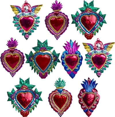 Kitsch Kitchen Folclorico tin metal heart large 18cm