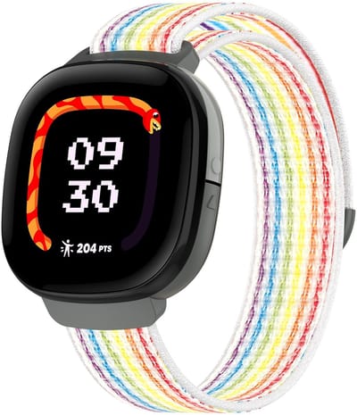 By Qubix - Compatible Fitbit bandje - Geschikt voor fitbit Ace LTE - Nylon loop band met klittenbandsluiting - Multicolor