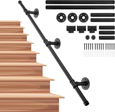 Metalen trapleuning 125 m - Wandbalustrade - Antislip leuningen - Binnen en buiten