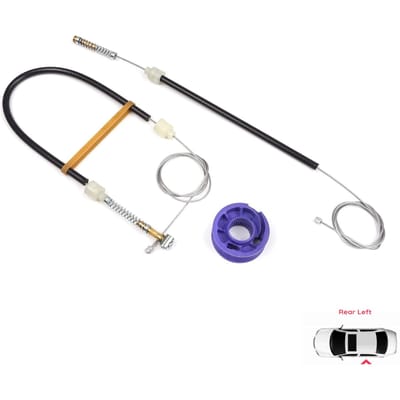 BWR5245 Kit de réparation de régulateur de lève-vitre électrique Porte arrière gauche pour VW Phaeton 3D MK1 2002-2016 SWB Empattement court 3D4839755
