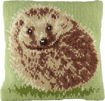 Pako borduurpakket kruissteek kussen - egel - geprint stramien - 003.270 - DIY kit