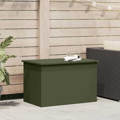 vidaXL - Tuinkussens - opbergdoos - Gegalvaniseerd - staal - 80 - x - 50,5 - x - 50 - cm
