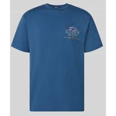 T-shirt met labelprint en ronde hals