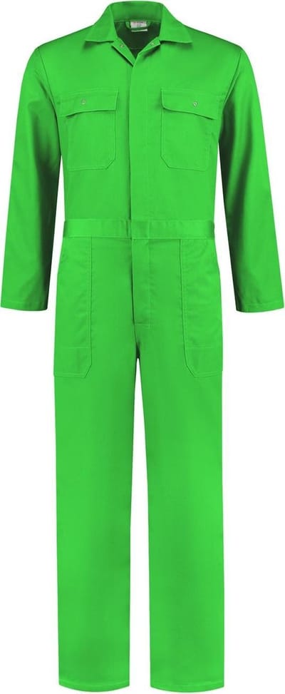 Top Rock Overall OVPK6535-007 drukknoop poly/katoen - Appelgroen - 54 - werken / verkleden / carnaval