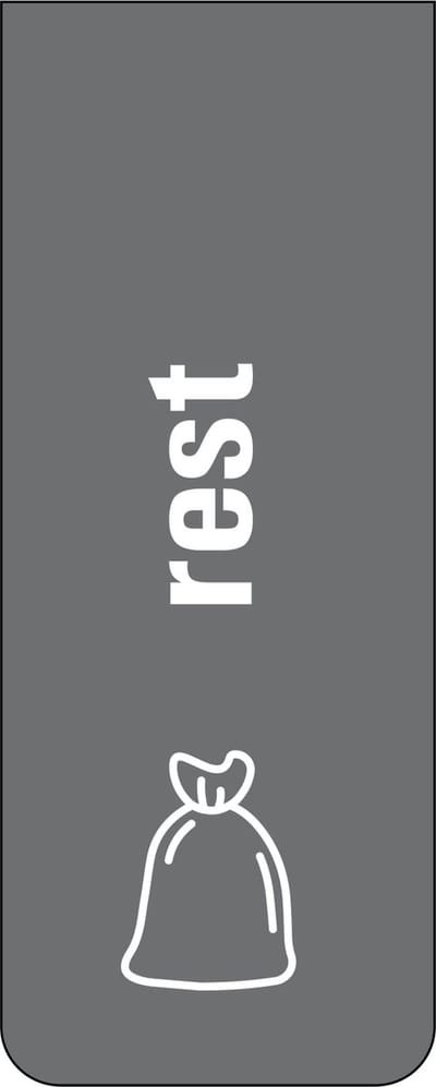 Rest afval sticker - 160 x 65 mm