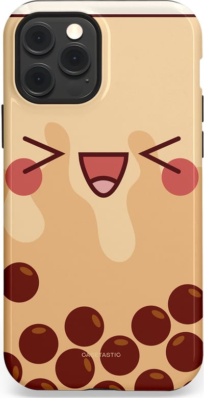 Casetastic Hoesje Geschikt voor Apple iPhone 12/12 Pro Magsafe - Stijlvolle Beschermende Duo-layer Case - Smeltende caramel bolletjes
