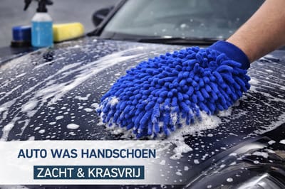 By Alejna - Auto washandschoen - 2 Stuks - Auto Was Mitt - Chenille - Voor auto en huishouden - Auto Reiniging - 28 x 20 cm