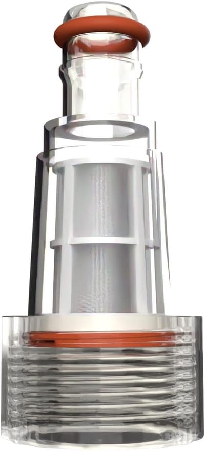 Zeefinzetstuk Hogedrukreiniger - Slangadapter Mondstuk - Snel Aansluiten - Snelaansluiting Ontwerp - 1mm Wanddikte - Zilver Zwart
