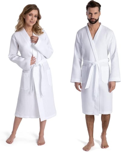 Kimono Badjas - Dames Heren Badjas - Ontspannen Thuis - Lichtgewicht Katoen - Maat XL - Uni