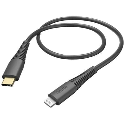 Hama USB-C naar Lightning kabel - Oplaadkabel geschikt voor o.a iPhone / iPad - MFI gecertificeerd - 3A USB2.0 - 480Mbps - 150cm - Zwart