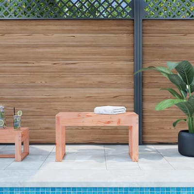 Tuinbank Massief Hout - Buitenbank Zitbank - Ontspannen Buiten - Douglas Hout - 80x38x45 cm - Naturel