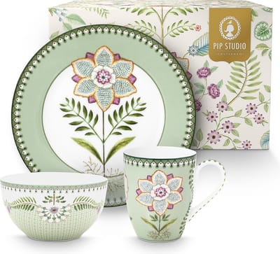 Set of 3 Breakfast Set Lily Lotus