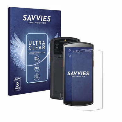 Savvies - Screenprotector voor Urovo DT50 5,7" (Voor+Camera) - Folie Beschermfolie transparant 6 Stuks