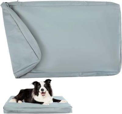 SnelShoppen - 100% Waterproof Hondenbed Dekbedovertrek, Huisdier Matras Bescherming, Wasbare & Verwijderbare Beschermhoes, Duurzaam Oxford Stof met Ri