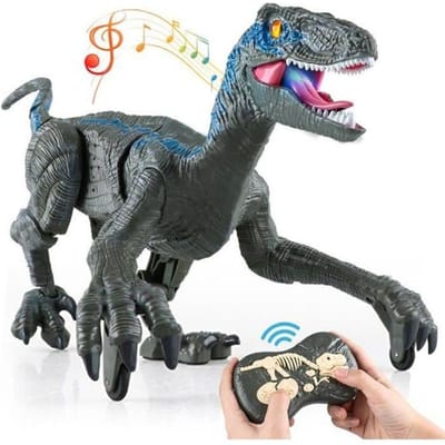 Jouet télécommandé dinosaure Raptor Jurassic, 2.4G, jouet électrique pour enfants, cadeaux de noël