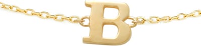 New Bling 9NBG-901B Gouden Armband met Letter B - 6mm - Ankerschakel - 16+1+1cm - 14 Karaat - Goud