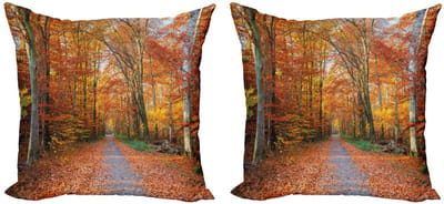 ABAKUHAUS Fallen Kussenhoes – 2x40x40 cm – Dubbelzijdig bedrukt – Met rits – Multicolor