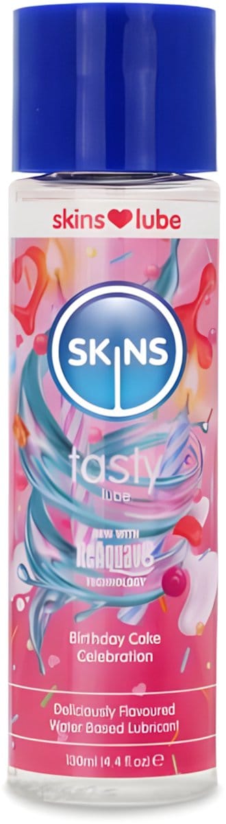 Skins - Glijmiddel met smaakje - Tasty Birthday Cake - 130 ml