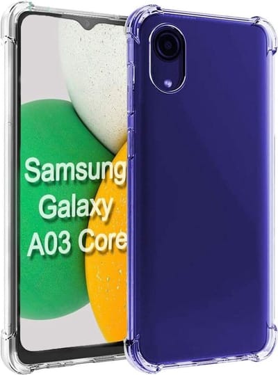 Shock proof Hoesje Geschikt voor: Samsung Galaxy A03 Core - Anti -Shock Silicone - Transparant