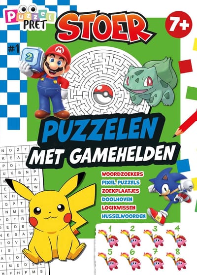 STOER Puzzelpret 1 - Puzzelboek - Puzzelboek Kinderen - Puzzelboeken - Sudoku Kinderen - Puzzelen - Puzzels - Puzzel - Puzzel boek - Speelgoed - Knutselen - DIY - Breinbreker - Speelgoed Jongens - Vakantieboek - Raadsels - Winterboek