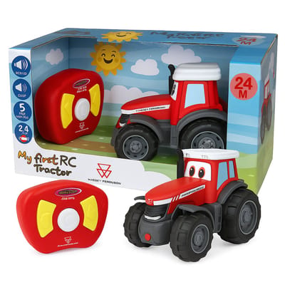 Jamara RC voertuig Landbouwvoertuigen - 405321 My First RC Tractor Massey Ferguson met geluid - Rood - 17,6cm - 2,4GHz RC Model Kant en Klaar - Jamara
