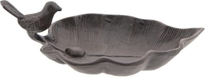 Clayre & Eef Vogelbad 26x15x8 cm Bruin IJzer Vogel