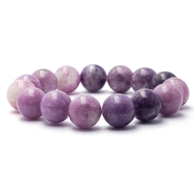 Bixorp Gems Lepoliet Edelstenen Armband - 12mm / 18cm - Luxe Handgemaakte Kralenarmband