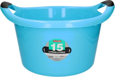 Plastic Forte Afwasbak - 15L - blauw - 42 x 40 x 25 cm - met handvatten - teiltje