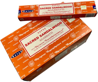 Sacred Sandalwood wierook 15 grams Satya - doos van 12 st.