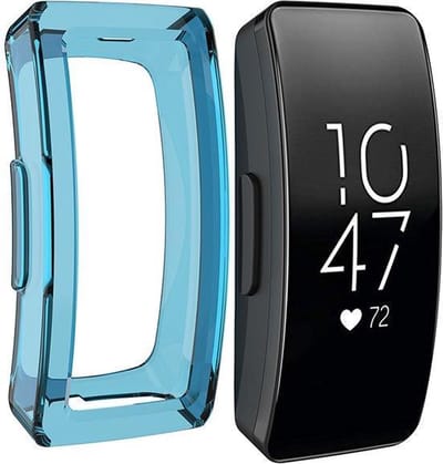KELERINO. Screen Cover geschikt Voor Fitbit Inspire - Verhard Plastic - Blauw