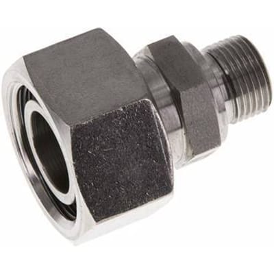 22L & G3/8'' RVS Rechte Draaidoorvoer Buitendraad 160bar FKM Verstelbaar ISO 8434-1