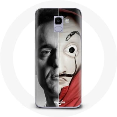 Case voor Samsung Galaxy J6 2018 La casa de papel Berlin Mask Split