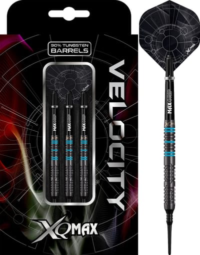 XQMax Velocity M4 Aqua 90% Soft Tip - Dartpijlen 19 Gram