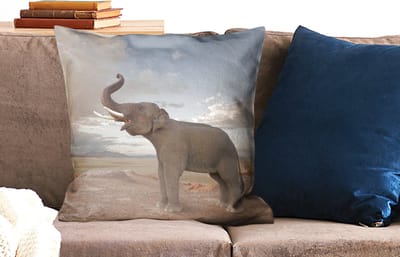 Sierkussens - Kussentjes Woonkamer - 60x60 cm - Olifant - Heuvel - Wolk