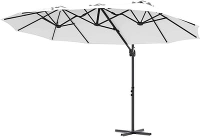 Parasol - Buiten Scherm - Terras Ontspannen - UV Bestendig - 372 x 198 cm - Zandkleur