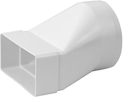 Vlak kanaalsysteem ventilatiekanaal met connector en reductie 125 mm - ideaal voor optimale luchtcirculatie