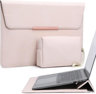 Laptop Sleeve Tas voor 13.3-14 Inch Laptops met Stand, Geschikt voor MacBook Pro, Air en Surface Laptop, Bescherming en Stijl voor HP Spectre en Envy
