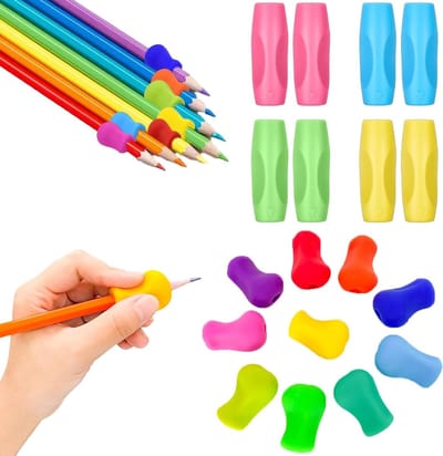 Ergonomische Penhouder voor Schrijven - 18 Stuks Siliconen Grip voor Kinderen en Volwassenen, Ideaal voor School en Thuisgebruik
