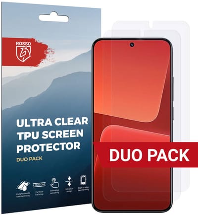 Rosso Screen Protector Ultra Clear Duo Pack Geschikt voor Xiaomi 13 | TPU Folie | Case Friendly | 2 Stuks