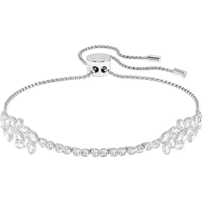 Swarovski Bracelet réglable Feuille parfumée de jardin pour femme Argent 5266489 Silver,F white