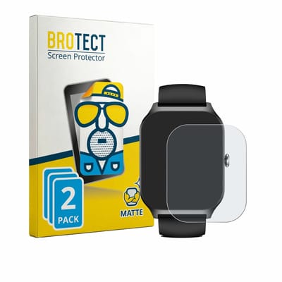 BROTECT - Screenprotector voor Kriutefy Smartwatch 1.83" - Folie Beschermfolie matte 2 Stuks