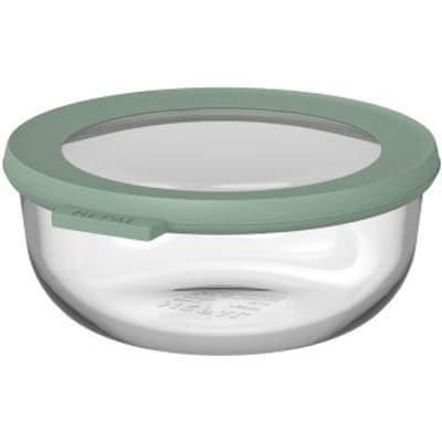 Mepal Glazen vershouddoos rond Cirqula - 750 ml - Glazen vershoudbakjes - Hittebestendig tot 550 °C. zonder deksel - Meal prep bakjes - Nordic sage