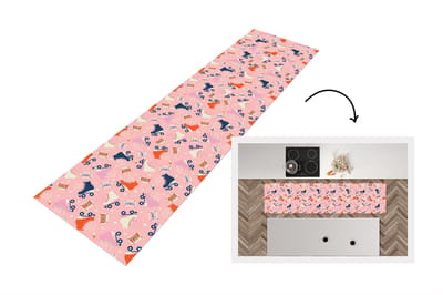 Keukenloper - Loper keuken - Retro - Skeelers - Patronen - Cassette - 200x50 cm - Keukenloper vinyl