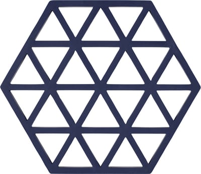 Zone Denmark Pannenonderzetter Triangles – Onderzetters Pannen – Hittebestendig tot 250°C – Vaatwasserbestendig – Siliconen – 16 × 14 × 0,9 cm – Midnight