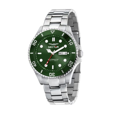 Sector no Limits - R3223161020 - 230 Watch - Roestvrij staal - Zilverkleurig - Groen - 43 MM