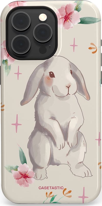 Casetastic Hoesje Geschikt voor Apple iPhone 15 Pro Max Magsafe - Stijlvolle Beschermende Duo-layer Case - Klein konijntje