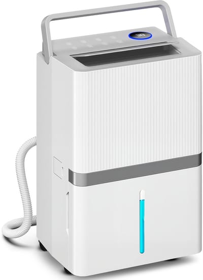 ECTEATOY® Luchtontvochtiger - 35 Liter per dag - Voor ruimtes tot 90m² - 5.5L Reservoir - Continue Afvoer & 24u Timer - Vochtvreter