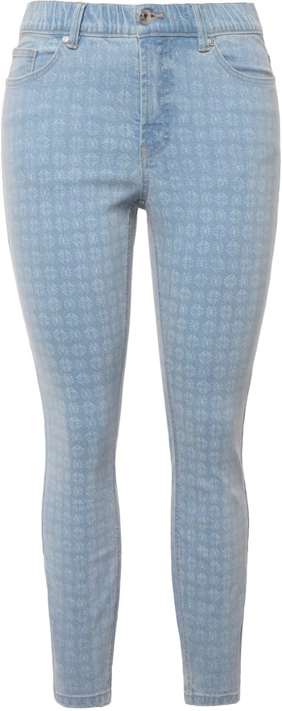 Studio Untold - Dames - Skinny jeans 5-pocket all-over print - Licht blauw denim - Maat 42