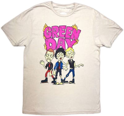 Green Day - Walking Zombies Heren T-shirt - XL - Creme