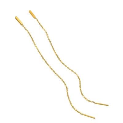 Goudkleurige oorbellen dames doortrek oorbellen met staaf hanger minimalistisch design lange ketting oorbellen geometrische oorbellen elegante hanger oorbellen geschikt voor dagelijks gebruik en feestelijke gelegenheden